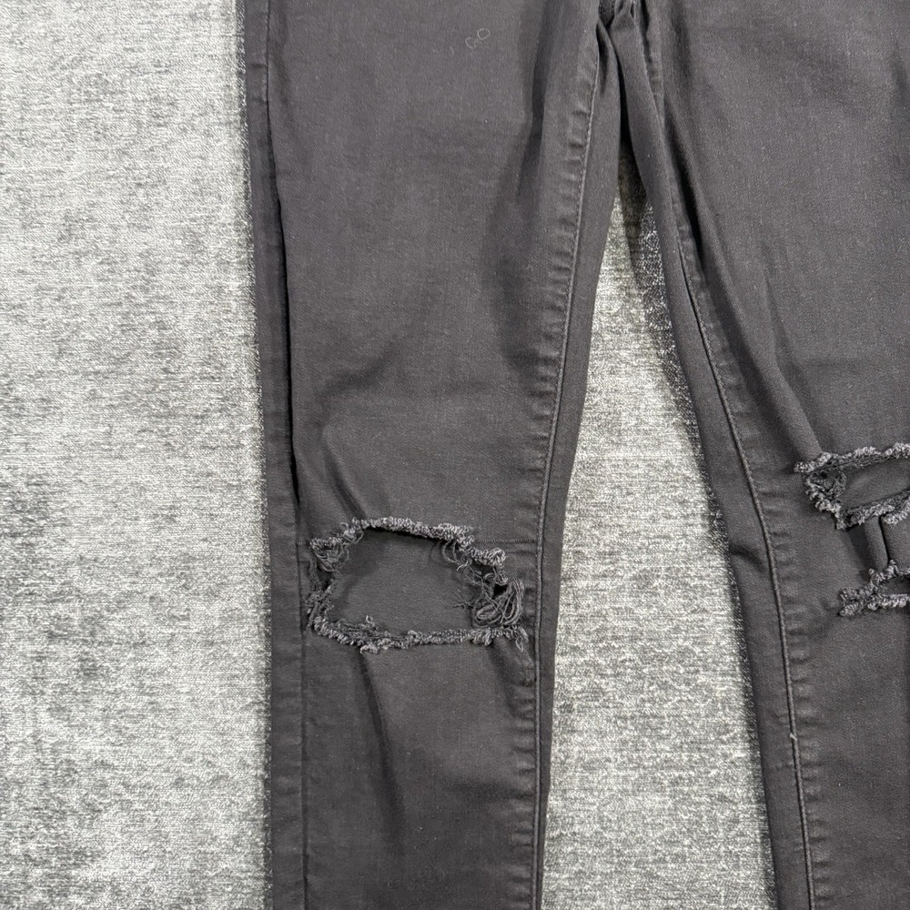 Levi's 721 High Rise Skinny Jeans Women's Size 26 Black Distressed Stretch - Picture 11 of 16